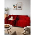 thumbnail image 6 of Red Sofa Covers for 2-3 Cushion Couch L-Shaped Sectional, Retro Oil Painting Modern Abstract Art Aesthetics Washable Sofa Covers Slipcover for Living Room Furniture, Couch Cover Blanket 71"x134", 6 of 9