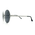 thumbnail image 6 of Iconic Hippie Oversized Round Circle Lens Boho Metal Rim Sunglasses Silver - Black, 6 of 8