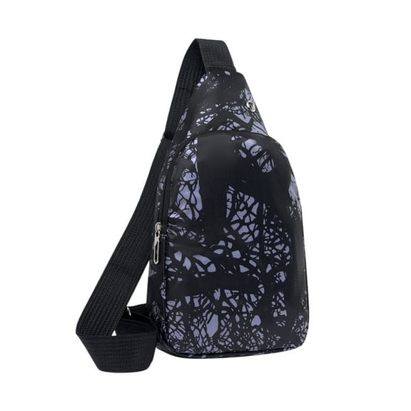 YiJuHui 5pcs Men's Large Capacity Chest Bag Water-Resistant Crossbody Sling Pack with Multi-Pocket Organizer for Outdoor Travel Gym Hiking