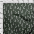 thumbnail image 2 of oneOone Polyester Lycra Dark Green Fabric Yacht Nautical Diy Clothing Quilting Fabric Print Fabric By Yard 56 Inch Wide, 2 of 4