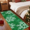 thumbnail image 2 of GlowSol 2'x6' Christmas Runner Rug Indoor Non-Slip Bedsides Runner Rug Soft Runner Rug for Hallway Kitchen Laundry Room, Green, 2 of 7