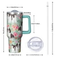 thumbnail image 2 of OBREWU Shih Tzu Dog and Flower Floral Tumbler with Handle and Lid,Shih Tzu Dog and Flower Floral 40oz Double Wall Vacuum Insulated Tumbler,Cups Gift for Women and Men, 2 of 7