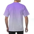 thumbnail image 2 of NuoCaiYun Tops for Men Spring Summer Gradient Printed Casual Elastic Sports Short Sleeved Round-Neck Blouses, 2 of 3