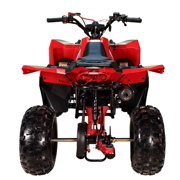 HHH 125cc ATV Quad 125cc ATV with Reverse, LED Lights, Big Wide Tires 4 Wheeler-Gray