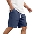 thumbnail image 6 of Mens Casual Shorts Cotton Drawstring 9 inch Waffle Shorts Stretch Elastic Waist Summer Beach Lounge Sweat Shorts Navy XL, 6 of 9
