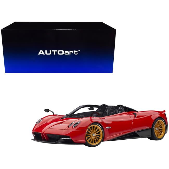 Pagani Huayra Roadster Rosso Monza Red and Carbon with Luggage Set