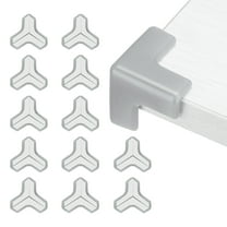 Uxcell Corner Protectors 12Pcs Table Corner Protectors Furniture Corner Guard and Edges Bumpers(T-shaped, Grey)