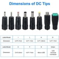 thumbnail image 6 of LELINTA 3V-12V Power Supply Adjustable with 8 Adapter Tips Universal Voltage AC/DC Power Supply Wall Charger Adapter Variable Universal AC/DC Adapter 100V-240V AC to DC Converter, 6 of 7