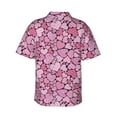 thumbnail image 4 of Xecao Sweet Heart print Hawaiian shirt - a stylish short-sleeve button-down for men, perfect for casual beach and tropical outings., 4 of 9