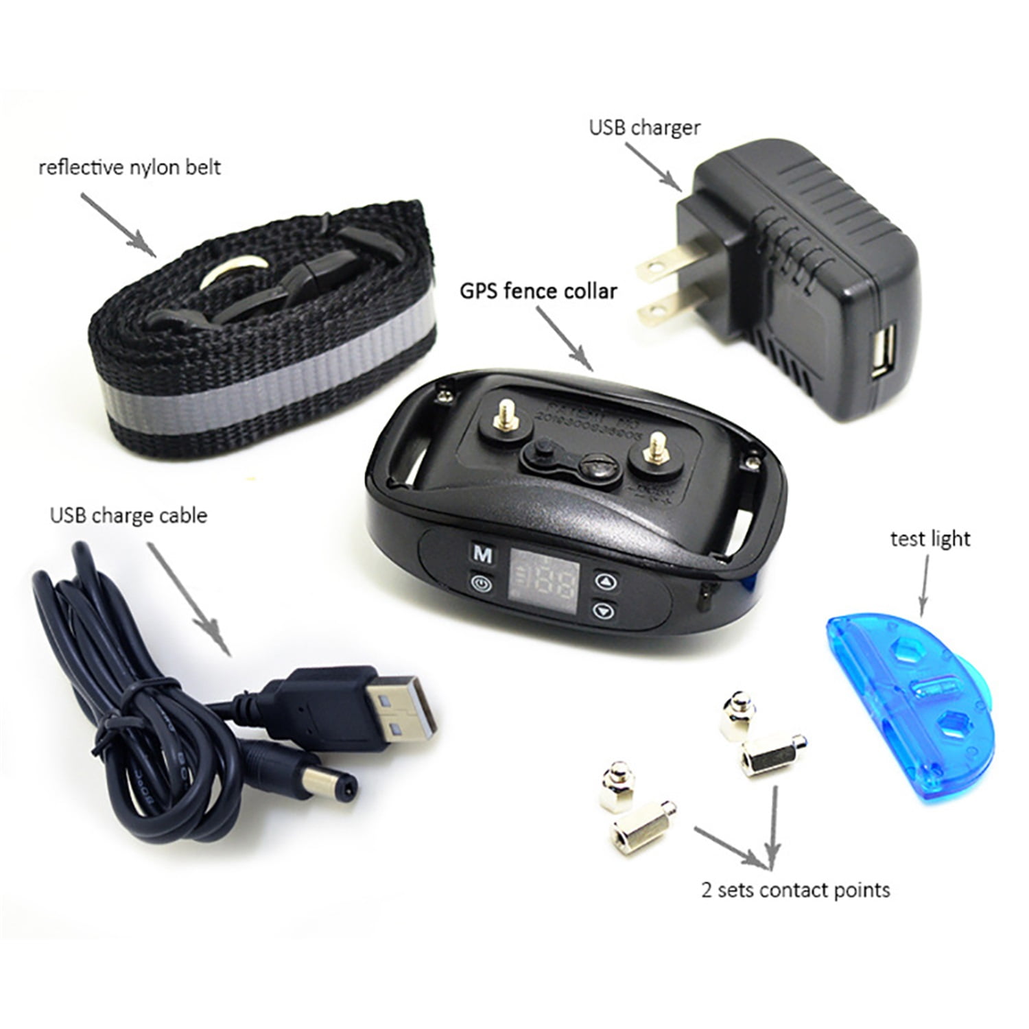 Pefilos GPS Wireless Pet Fence Pet Containment System, Waterproof Receiver with Dog Fence Waterproof Training Collars, Black Pefilos GPS Wireless Pet Fence Pet Containment System, Waterproof Receiver with Dog Fence Waterproof Training Collars, Black