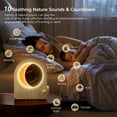 thumbnail image 7 of Alarm Clock with Moon , Dual Alarm, 30/60/90min Timer, 10 Nature Sounds, Night Light for Kids, 7 of 7