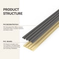 thumbnail image 2 of Upick WPC Slat Wall Panels, 7 Pack 94 x 6.61 in 3D Wood Wall Panels Fluted Textured for Interior Wall Decor, Gray Oak, 2 of 8