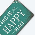 thumbnail image 6 of Porch Sign, Outdoor Signs for Porch, Porch Decor for Home, Bar, Farmhouse, Patio 12x8 Inches Aluminum Metal Sign Wall Decor - This is Our Happy Place, 6 of 7