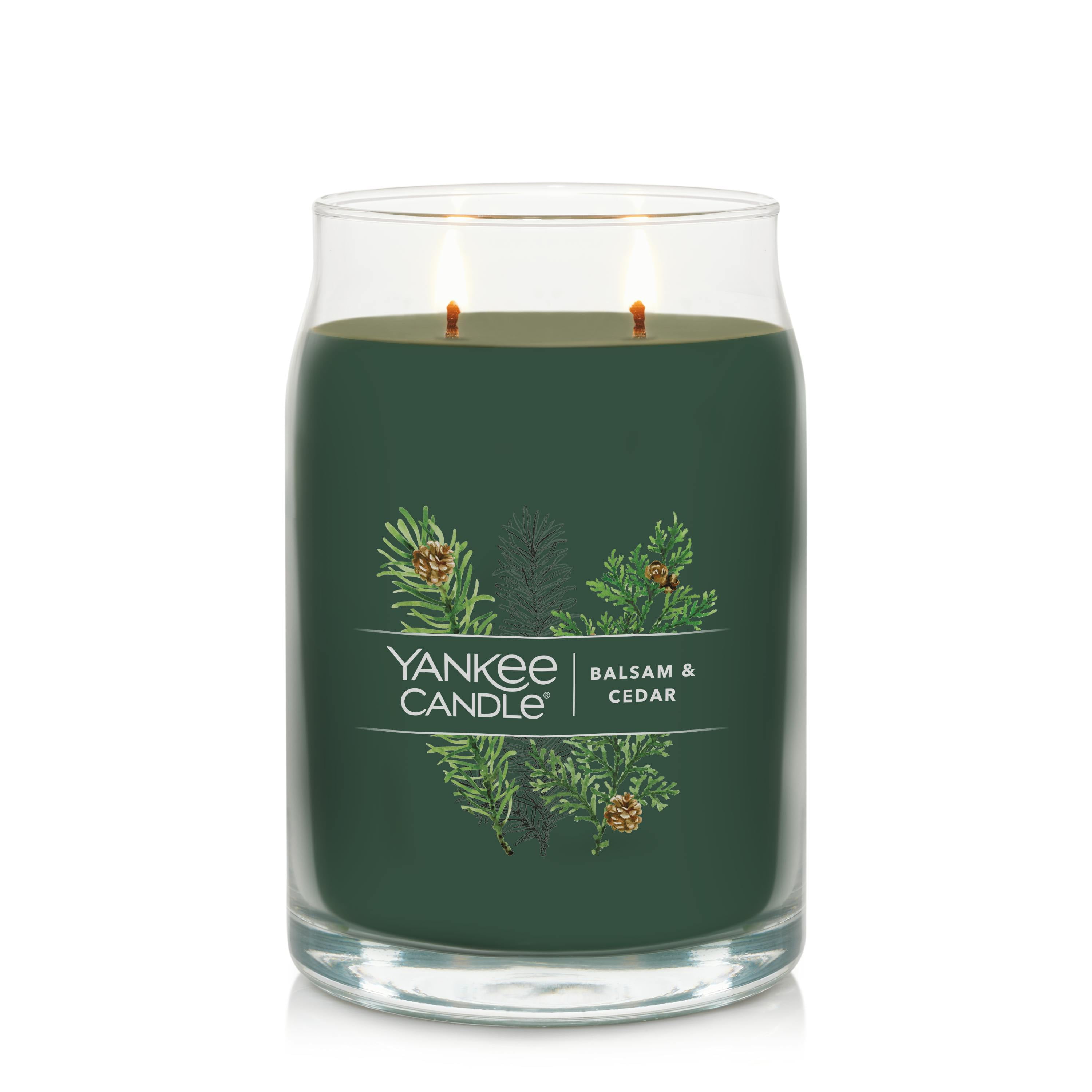 Yankee Candle Signature Large 2-Wick Candle, Balsam & Cedar, 20 oz