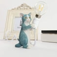 thumbnail image 4 of Lámpara de mesa perfecl de resina estilo rústico gato Azul 100x60x140mm, 4 of 8
