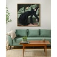 thumbnail image 2 of Drsoum Large 24x24in Natural Framed Vintage Wall Art Classic Moody Decadent Young Woman After the Dance Victorian Wall Prints Kitchen Bathroom Office Decor, 2 of 6