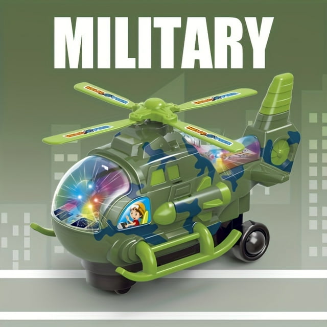 MesaSeCA Electric Universal Airplane With Light And Music Helicopter Model Electric Holiday Toy