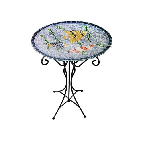 Gardener Select Mosaic Birdbath & Stand by Gardener Select