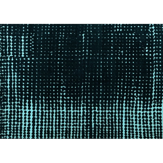 Ahgly Company Indoor Rectangle Abstract Light Blue Modern Area Rugs, 7' x 9'
