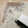 thumbnail image 6 of HomeRoots Grey Salmon Pink Beige And Green Abstract Power Loom Stain Resistant Area Rug, 6 of 10