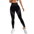 thumbnail image 3 of Gkeoshab Crz Yoga Leggings Women's High-Waist Color Block Yoga Pants - Seamless Tummy Control & Striped Design Workout Tights Black S, 3 of 9