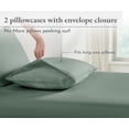 thumbnail image 5 of California Design Den King Pillow Cases Set of 2 - 100% Organic Cotton Pillowcases, Crisp Percale, Soft and Durable, Fits King Pillows - Sage Green, 5 of 10