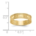 thumbnail image 3 of Solid 14k Yellow Gold Footprints In The Sand Ring Band Size 7.5, 3 of 8