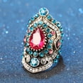 thumbnail image 4 of ICTPTOSL Stainless Steel Boho Style Ring Vintage Ring with Cubic Zirconia Stone Ring for Women Mom Nana, 4 of 5