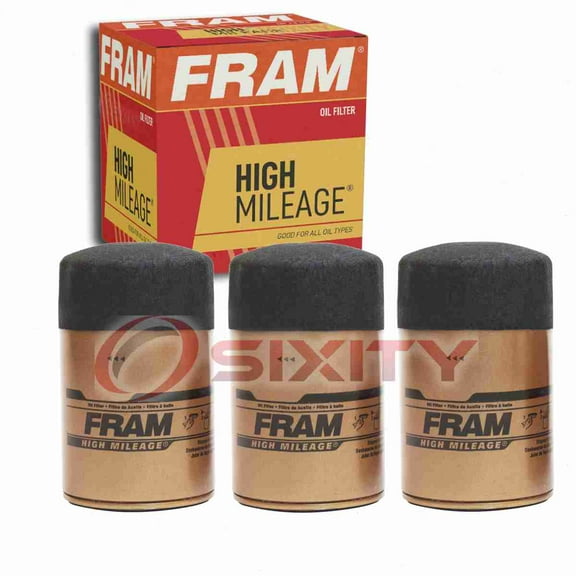 3 pc FRAM HM3980 High Mileage Engine Oil Filters for 20-500 3253 BF1052 D145357 FF1123 FF5239 PH500R Oil Change Lubricant Filters Fits select: 1988-2000 CHEVROLET GMT-400, 1995-2000 CHEVROLET TAHOE