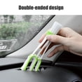 thumbnail image 5 of 3-in-1 Car Vent Cleaning Brush - Double-Sided Microfiber & Bristle Tool for Vents, Dashboards & Auto Interior, 16.5cm Ergonomic Handle, White, 1pc, 5 of 6