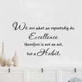 thumbnail image 1 of Adhesivos de pared con la frase inspiradora «Somos lo que hacemos repetidamente», 1 of 3