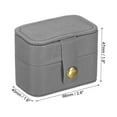 thumbnail image 2 of Uxcell Velvet Ring Box, 4 Slots Travel Ring Box Jewelry Holder Portable Mini Jewelry Case for Rings, Gray, 2 of 6