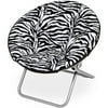 Mainstays Faux Fur Saucer Chair, Zebra