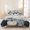 Driftwood Gray, variant on 3 Pieces Queen Quilt Set,Thanksgiving Pumpkin Fallen Leaves Soft Bedding Sets with 1 Quilt & 2 Pillow Shams,Farm Wood Board Summer Bedspread Lightweight Coverlet Comforter for All Season