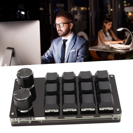 Programmable Keypad, 12 Keys Blue Switch RGB Backlit Mini Keypad Plug ...