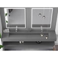 thumbnail image 4 of Castello USA Inc Pyramid 84" Solid Surface Manmade Stone Bathroom Sink in Gray, 4 of 6