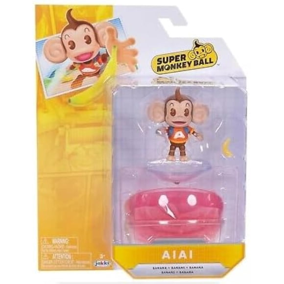 Figura de acción JAKKS Pacific AiAi de 6,4 cm de Super Monkey Ball