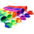 thumbnail image 2 of Popsicle Creations, moldes para hacer paletas de hielo de silicona vibrantes, moldes para paletas sin BPA para hacer paletas caseras, moldes de silicona reutilizables con tapas para bocadillos, 2 of 5