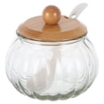 thumbnail image 1 of CRAFTHROU Transparent Glass Sugar Jar Storage for Home Kitchen Simple Design 1 Set, 1 of 8