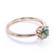 thumbnail image 3 of JeenMata Anillo de Compromiso de 1 Quilate con Forma de Catedral de una Sola Piedra, de Ágata Verde Musgo Dendrítica Transparente Natural, con Engaste de 4 Puntas en Oro Rosa de 18 K sobre Plata, 3 of 6