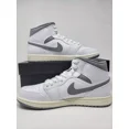 thumbnail image 3 of Ni - ke Ni - ke Air Jordan 1 Mid Shoes "Stealth" White Gray 554724-135 Men's Sizes New, 3 of 5