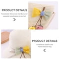 thumbnail image 3 of Sombrero de 56-58cm de circunferencia para mujer, conjunto de Sombrero de Paja de verano y bolso de paja, bonito sombrero para el sol, sombrero de playa, 3 of 5