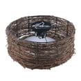 thumbnail image 4 of CNCEST Bamboo Wicker Rattan Lantern Ceiling Light Fixture Flush Mount Pendant Lamp E27, 4 of 11