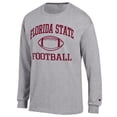 thumbnail image 2 of Men's Champion Heather Gray Florida State Seminoles Football Icon Long Sleeve T-Shirt, 2 of 3