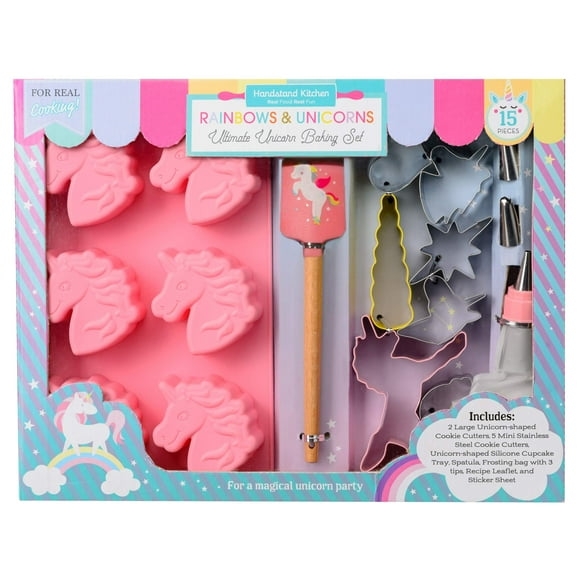 Handstand Kitchen Rainbows and Unicorns 15-piece Ultimate Baking Party with Recipes