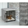 thumbnail image 3 of MidWest Homes for Pets, 30-inch Dog Crate Cover, QuietTime Defender Series Covella Crate Cover, Gray, 3 of 9
