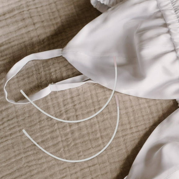 Clispeed 10 Pairs Metal Bra Wire Silver Curved DIY Sewing Women Lingerie Support