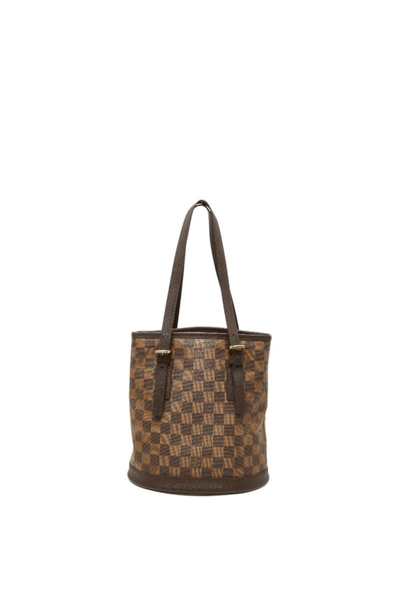 Pre-Owned Louis Vuitton Damier Mare Tote Bag Shoulder Bucket N42240 Brown Leather Women's LOUIS...