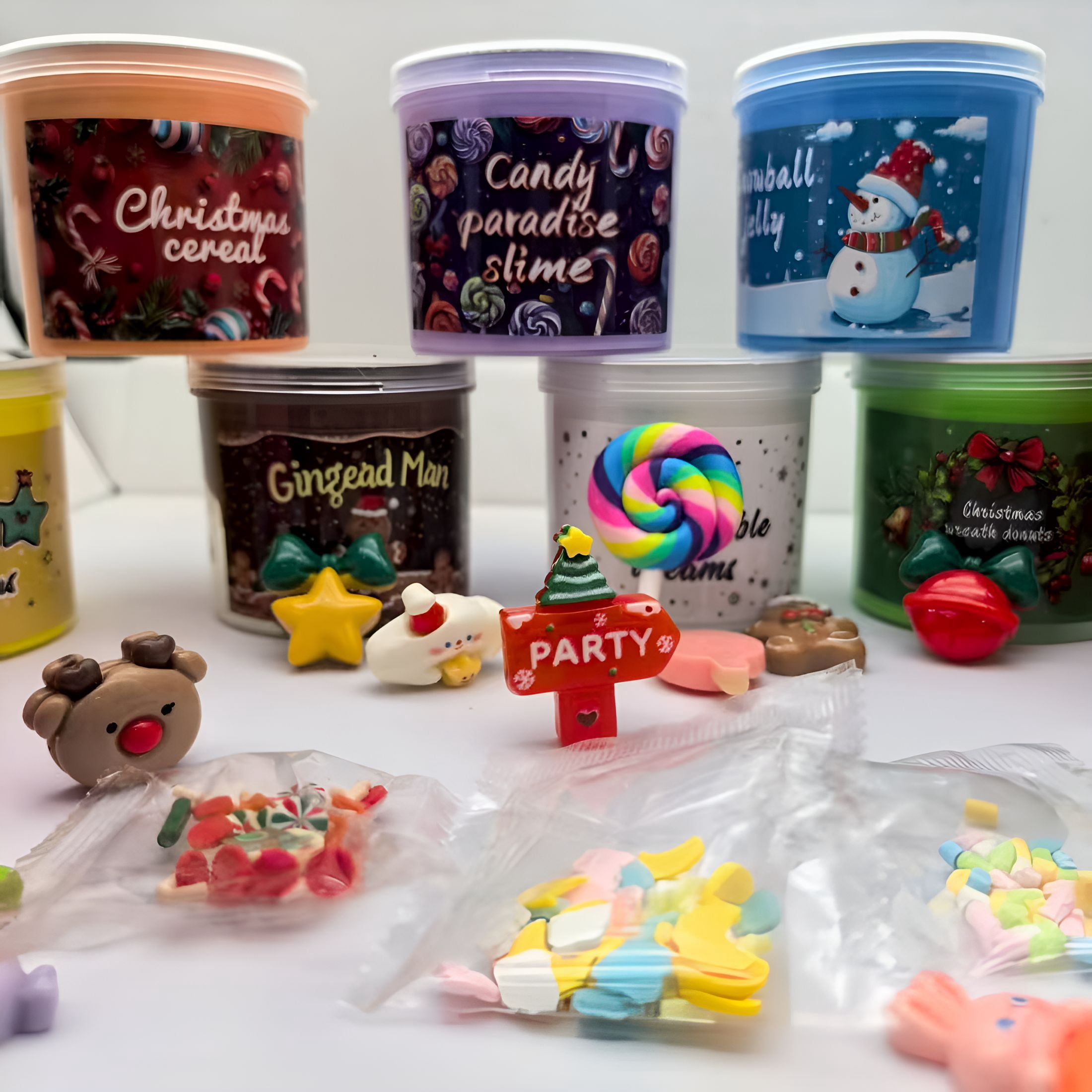 BESTSKY 2026 New Slime Advent Calendarbutter Diy Kit Christmas Gifts 24 Days Christmas Countdown Calendar Party Favors for Kids Stress Relief Toys for Kids,Holiday,Party