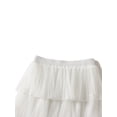 thumbnail image 2 of Women's Midi Tulle Skirt Elastic Waist A-Line Skirt Solid Color Flowy Bustier Layered Cake Skirt Casual Bottoms for Spring Fall, 2 of 6